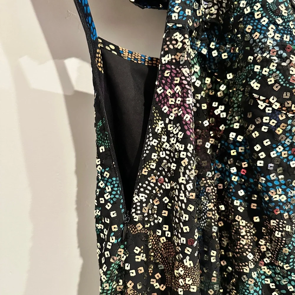 Anthropologie Verb by Pallavi Singhee Halter Cutout Sequin Midi Dress Size XL - Picture 10 of 14